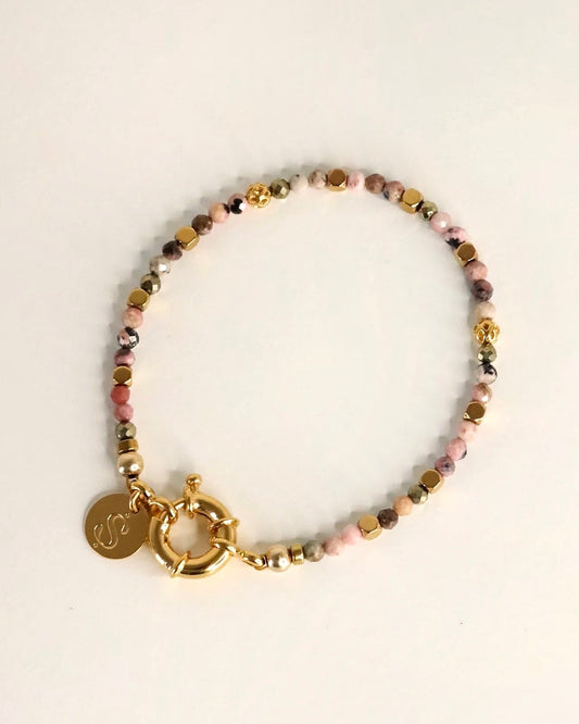 bracelet rose et fermoir bouée