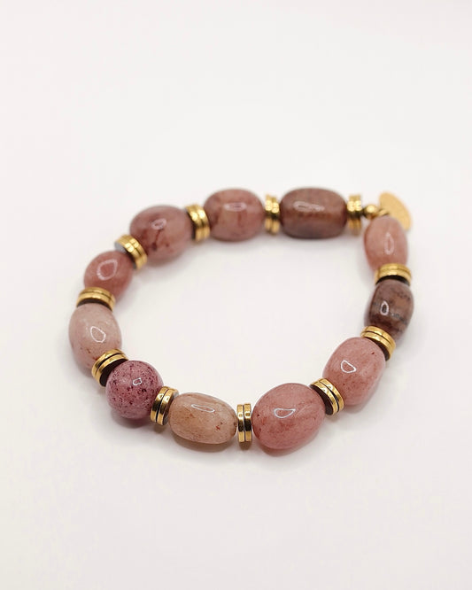 bracelet elastique grosse perles bohème
